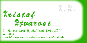 kristof ujvarosi business card